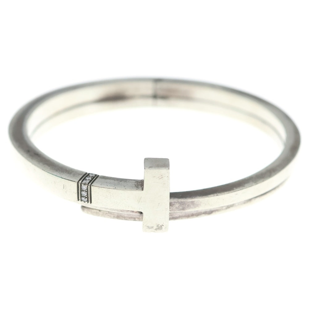 TIFFANY & Co.(ティファニー) Tスクエア ラップ ダイヤモンド ブレスレット シルバー レディース