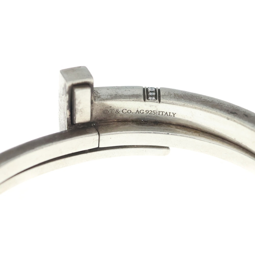 TIFFANY & Co.(ティファニー) Tスクエア ラップ ダイヤモンド ブレスレット シルバー レディース