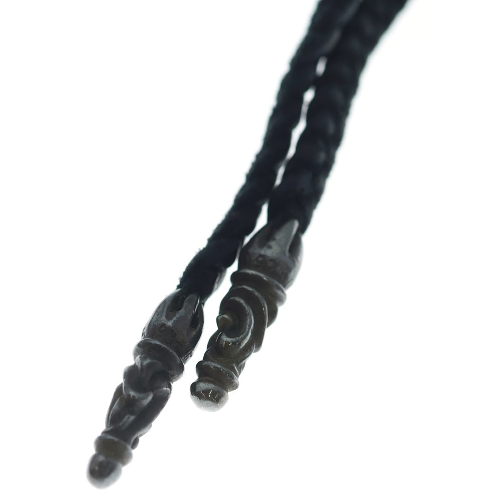 CHROME HEARTS(クロムハーツ) FILIG CROSS-XSM LB フィリグリー クロス レザーブレイド ネックレス シルバー