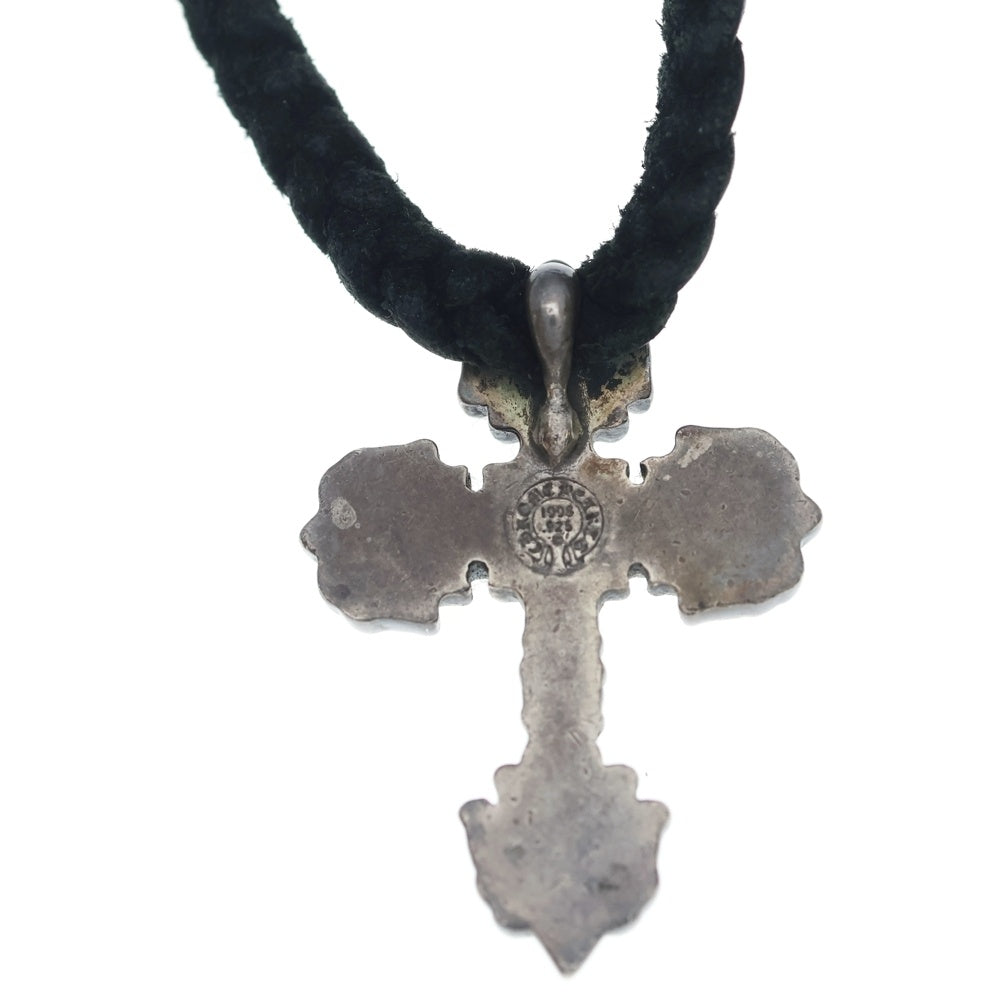 CHROME HEARTS(クロムハーツ) FILIG CROSS-XSM LB フィリグリー クロス レザーブレイド ネックレス シルバー