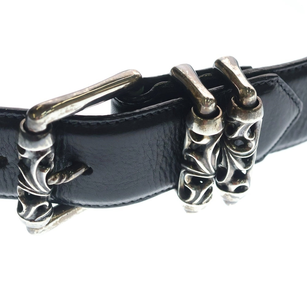 CHROME HEARTS(クロムハーツ) BLT ROLLER 3PC1.5inch 3PCローラーバックル レザーベルト シルバー BCA357