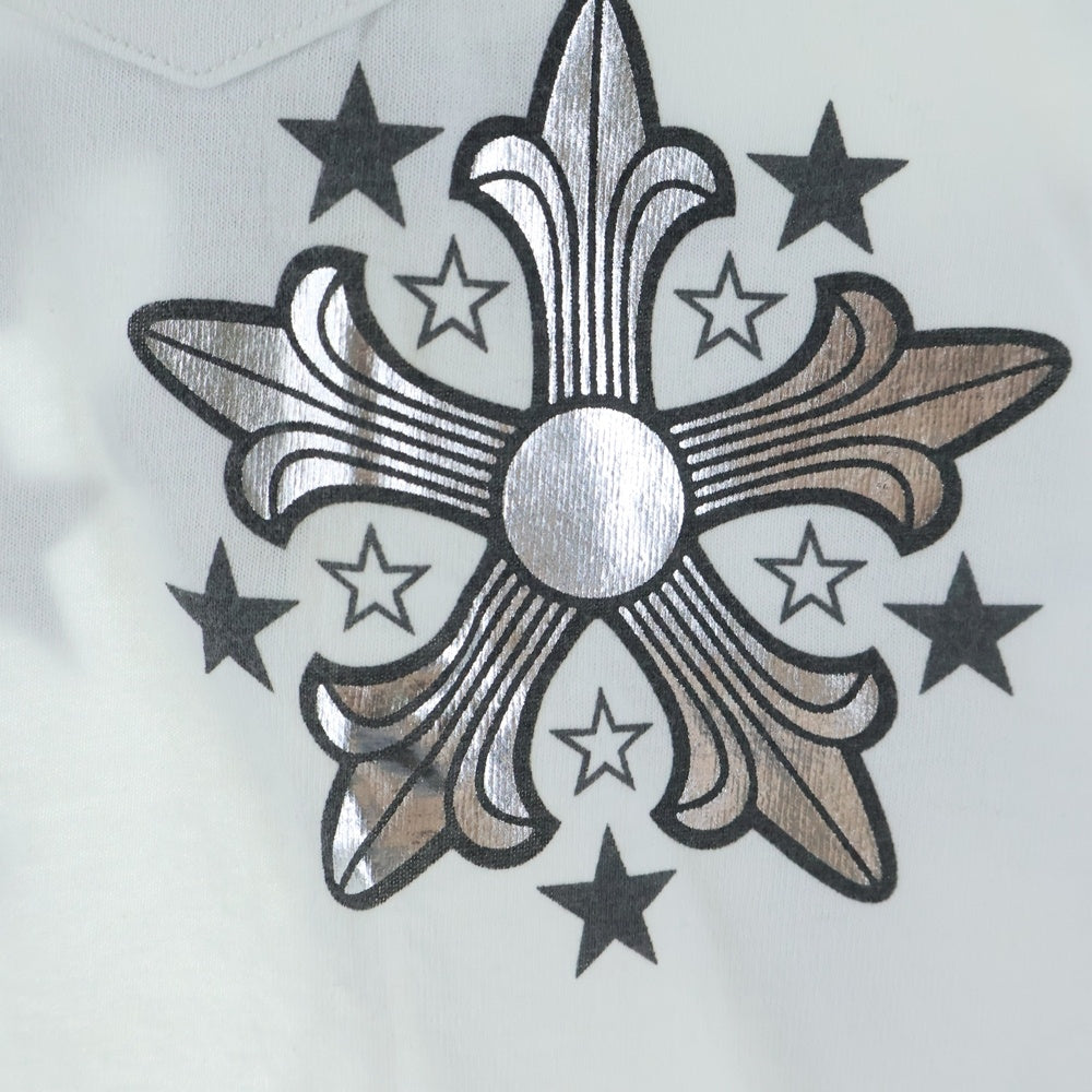 CHROME HEARTS(クロムハーツ) OLD スタープリント クルーネック長袖Tシャツカットソー ホワイト
