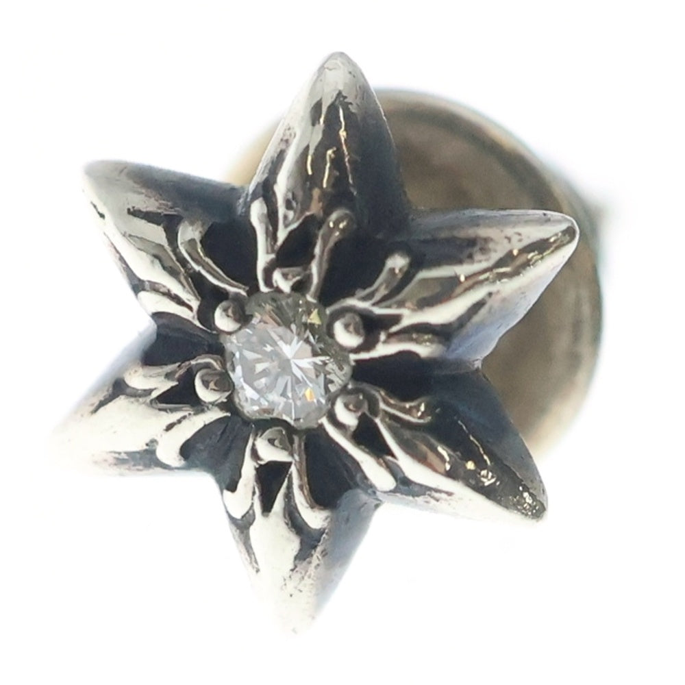 CHROME HEARTS(クロムハーツ) CO STAR DMND スタースタッド 1ダイヤ シルバーピアス