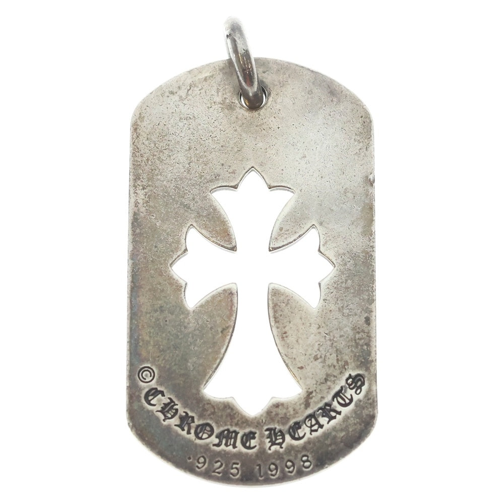 CHROME HEARTS(クロムハーツ) D TAG LRG CO CRS カットアウトクロスドッグタグ ラージ ペンダントトップ シルバー BCA239