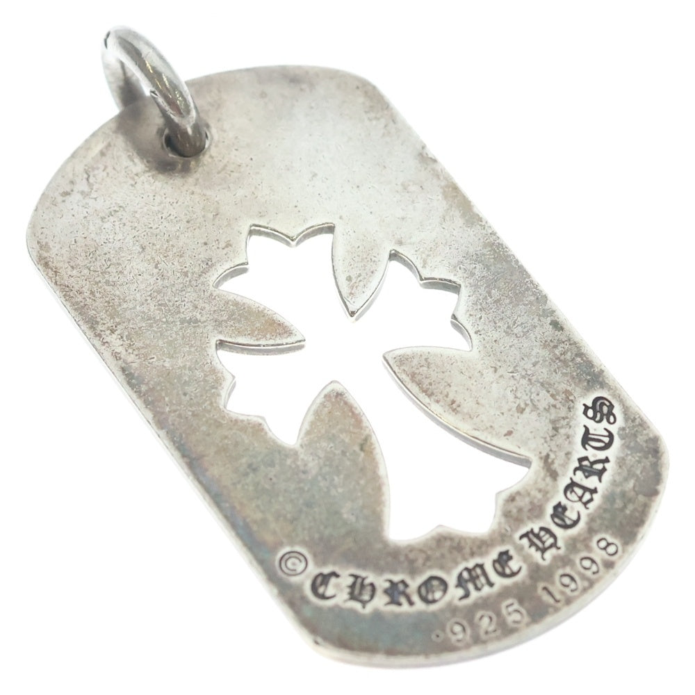 CHROME HEARTS(クロムハーツ) D TAG LRG CO CRS カットアウトクロスドッグタグ ラージ ペンダントトップ シルバー BCA239