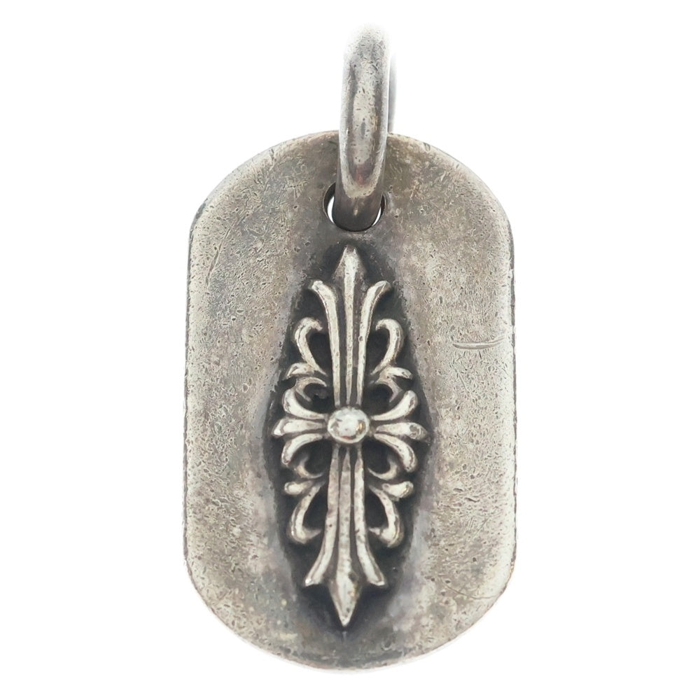 CHROME HEARTS(クロムハーツ) RAISED FRRL DOGTAG レイズドフローラルクロス ドッグタグ ペンダントトップ シルバー BCA302