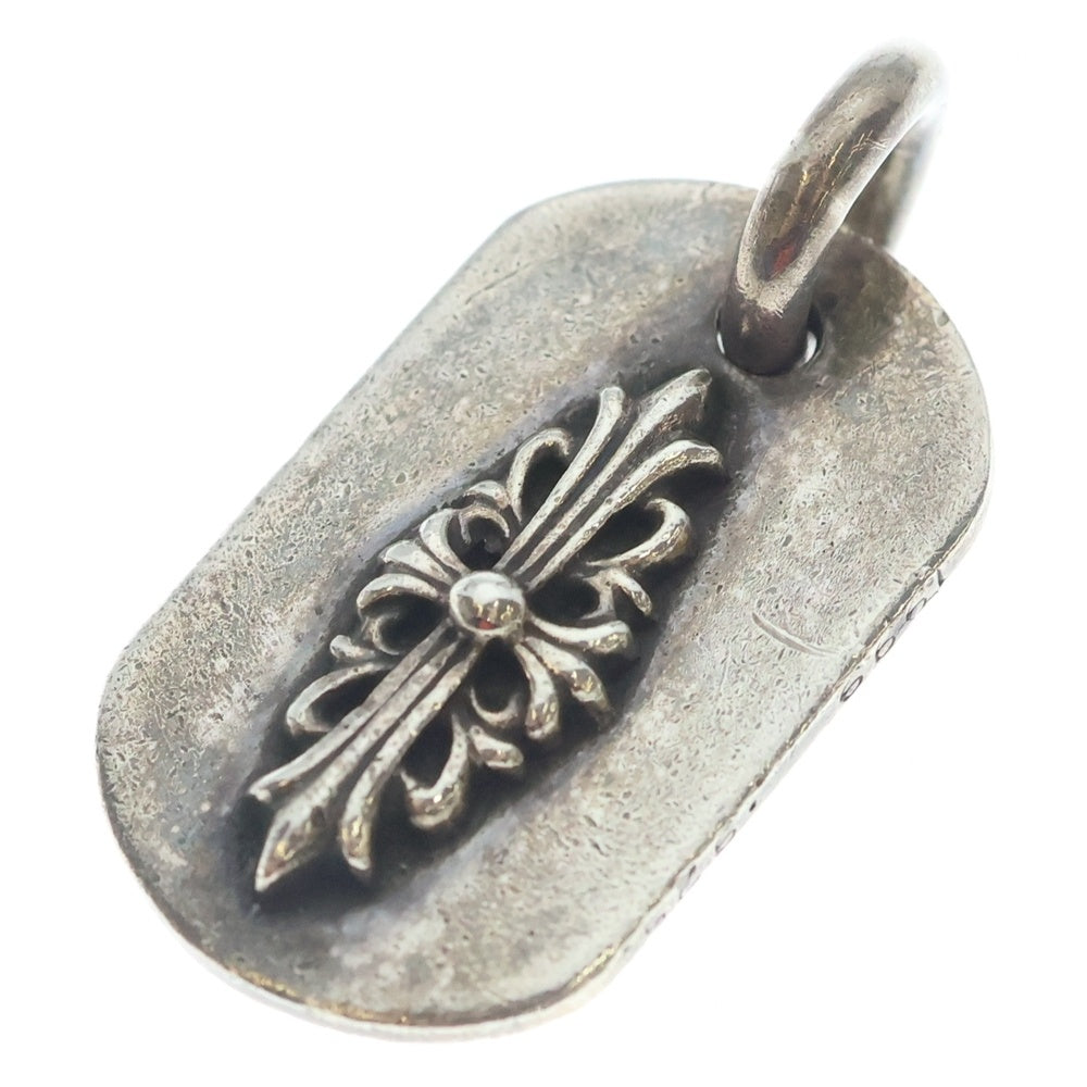 CHROME HEARTS(クロムハーツ) RAISED FRRL DOGTAG レイズドフローラルクロス ドッグタグ ペンダントトップ シルバー BCA302