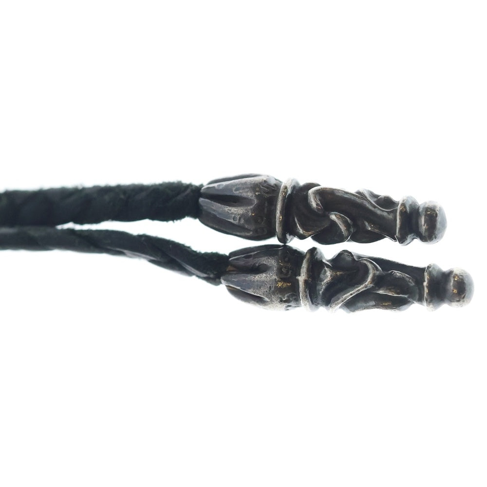 CHROME HEARTS(クロムハーツ) FILIG CROSS-XSM LB フィリグリー クロス レザーブレイド ネックレス シルバー