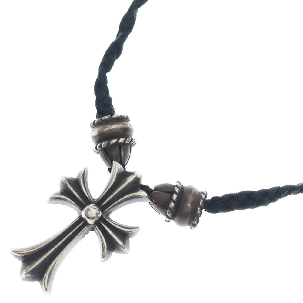 CHROME HEARTS(クロムハーツ) CH CRS SMLスモールCHクロス BC ボロチップブレイド ネックレス シルバー BCA220