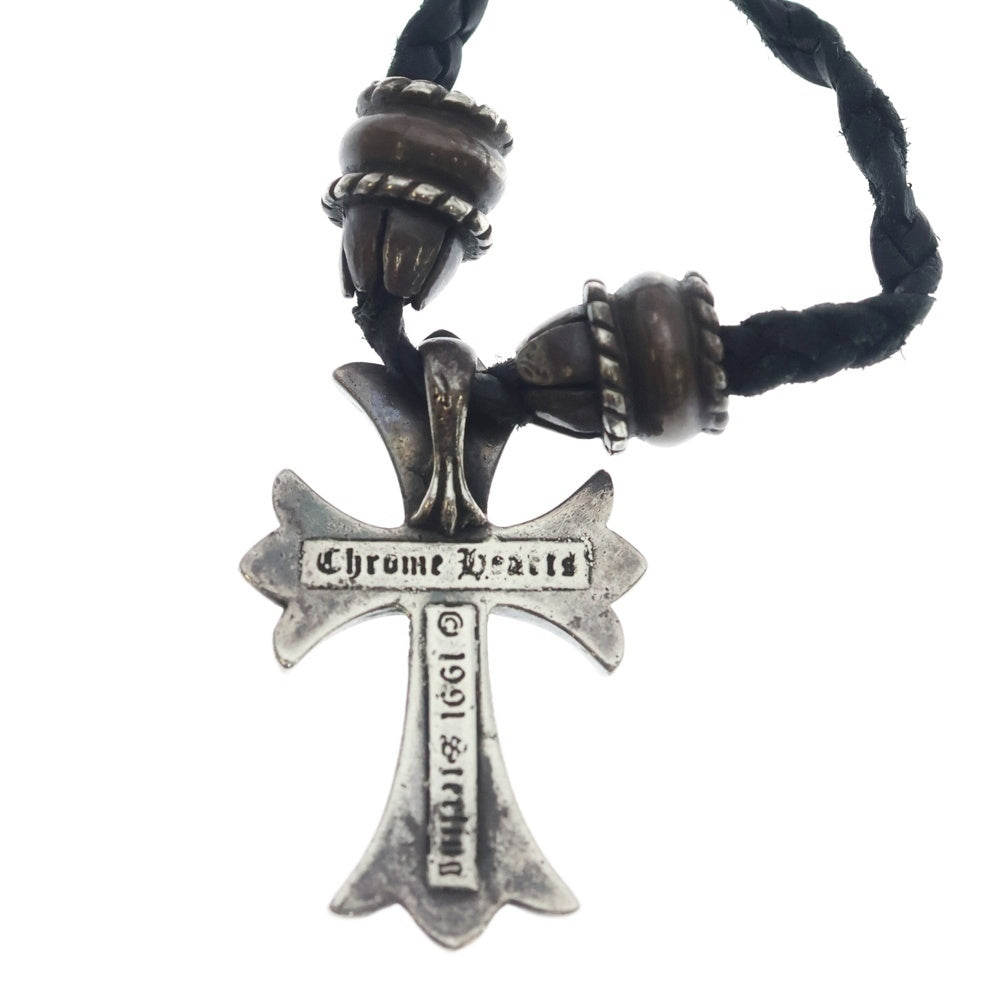 CHROME HEARTS(クロムハーツ) CH CRS SMLスモールCHクロス BC ボロチップブレイド ネックレス シルバー BCA220