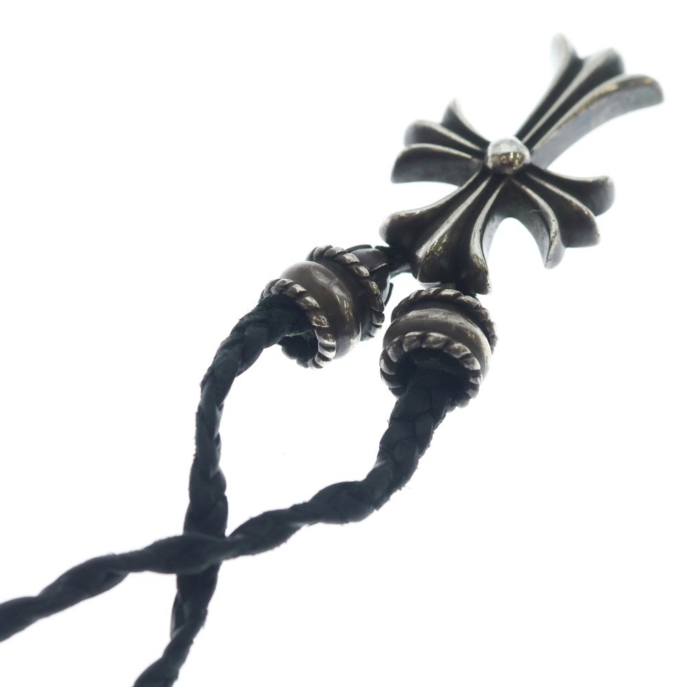 CHROME HEARTS(クロムハーツ) CH CRS SMLスモールCHクロス BC ボロチップブレイド ネックレス シルバー BCA220