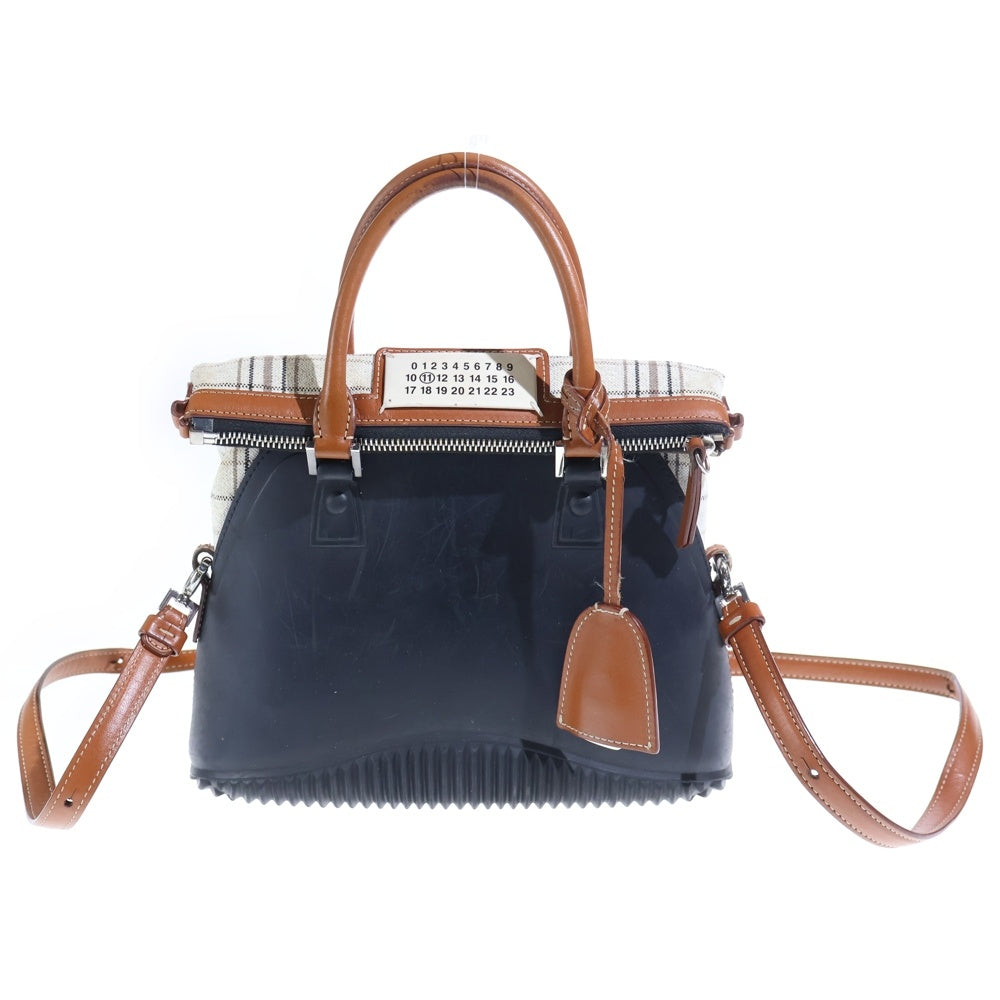 Maison Margiela(メゾンマルジェラ) 5AC カレンダータグ 2WAY ハンドバッグ ショルダーバッグ ブラック SB3WG0009 レディース