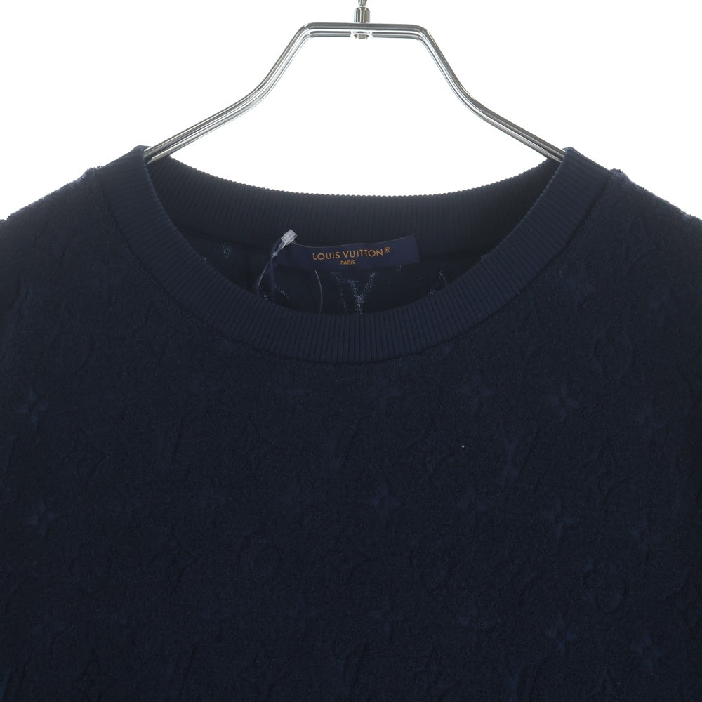 LOUIS VUITTON(ルイヴィトン) 25AW モノグラムフレンチ テリークルーネック半袖Tシャツカットソー ネイビー 1AHWBA