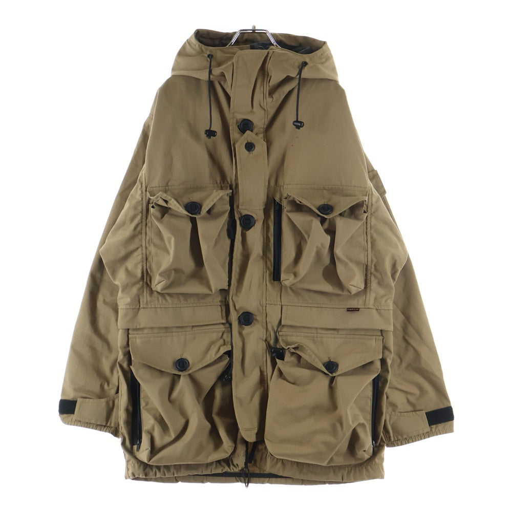 NO BRAND(ノーブランド) FORTIS CLOTHING (フォルティスクロージング) リップストップ ジップアップ フィールドジャケット ブラウン