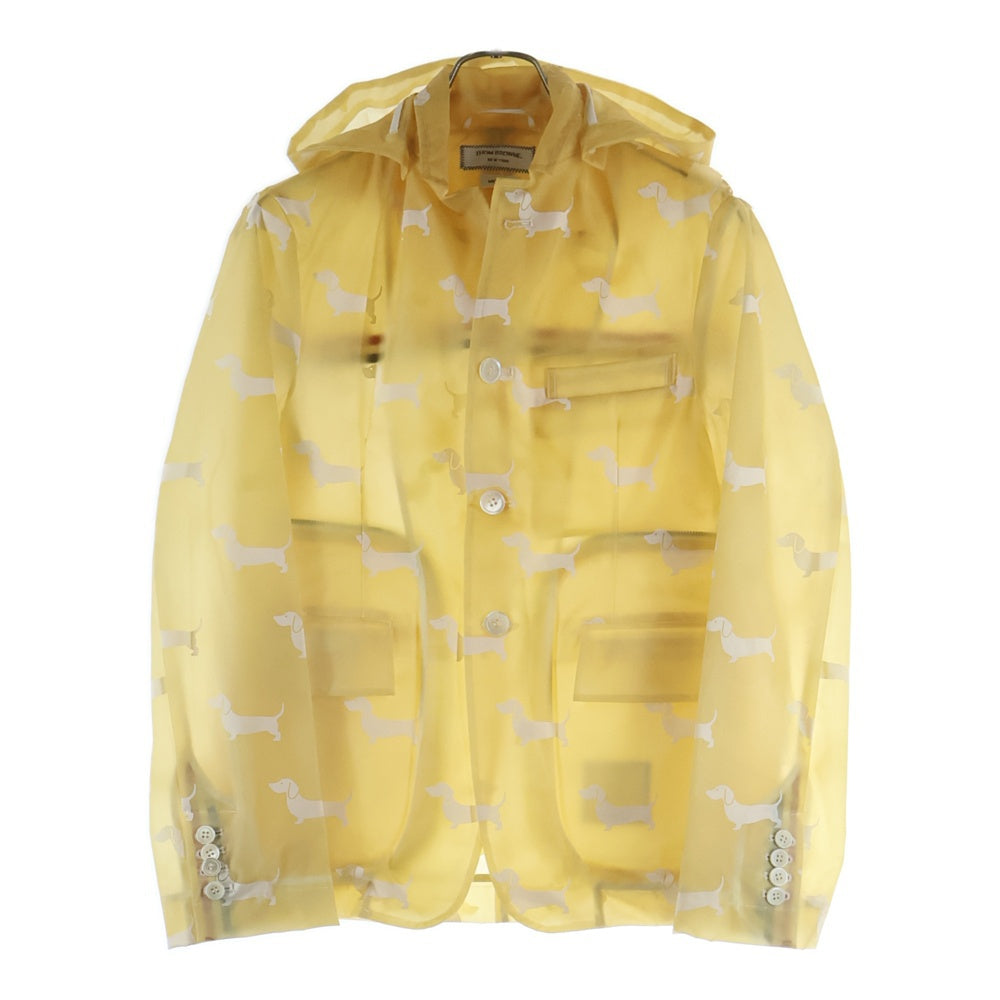 THOM BROWNE(トムブラウン) Hector Printed Rain Jacket ドッグ総柄 ヘクタープリント レインコートジャケット イエロー