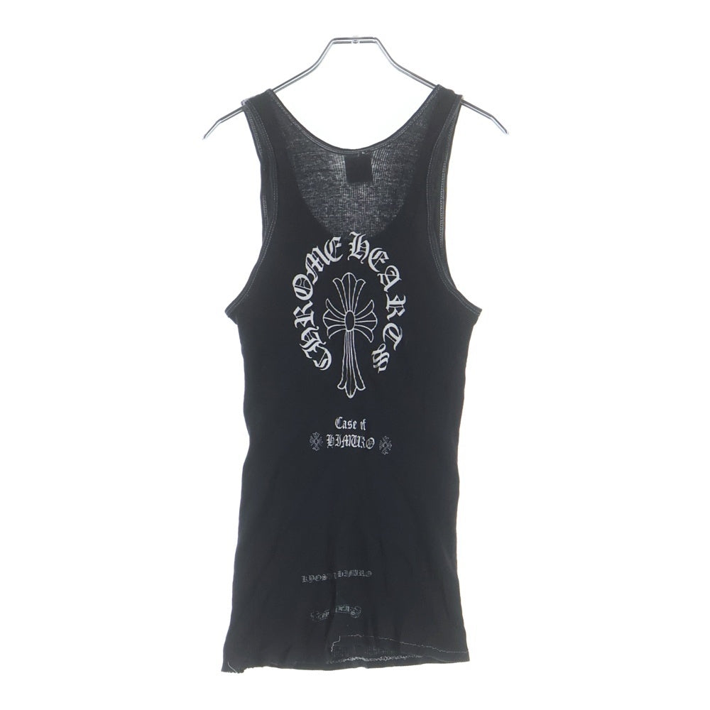 CHROME HEARTS(クロムハーツ) ×KYOSUKE HIMURO OLD 15th Anniversary Case Of Himuro ×氷室京介 オールド 15周年記念 バックロゴクロスプリント タンクトップ ブラック