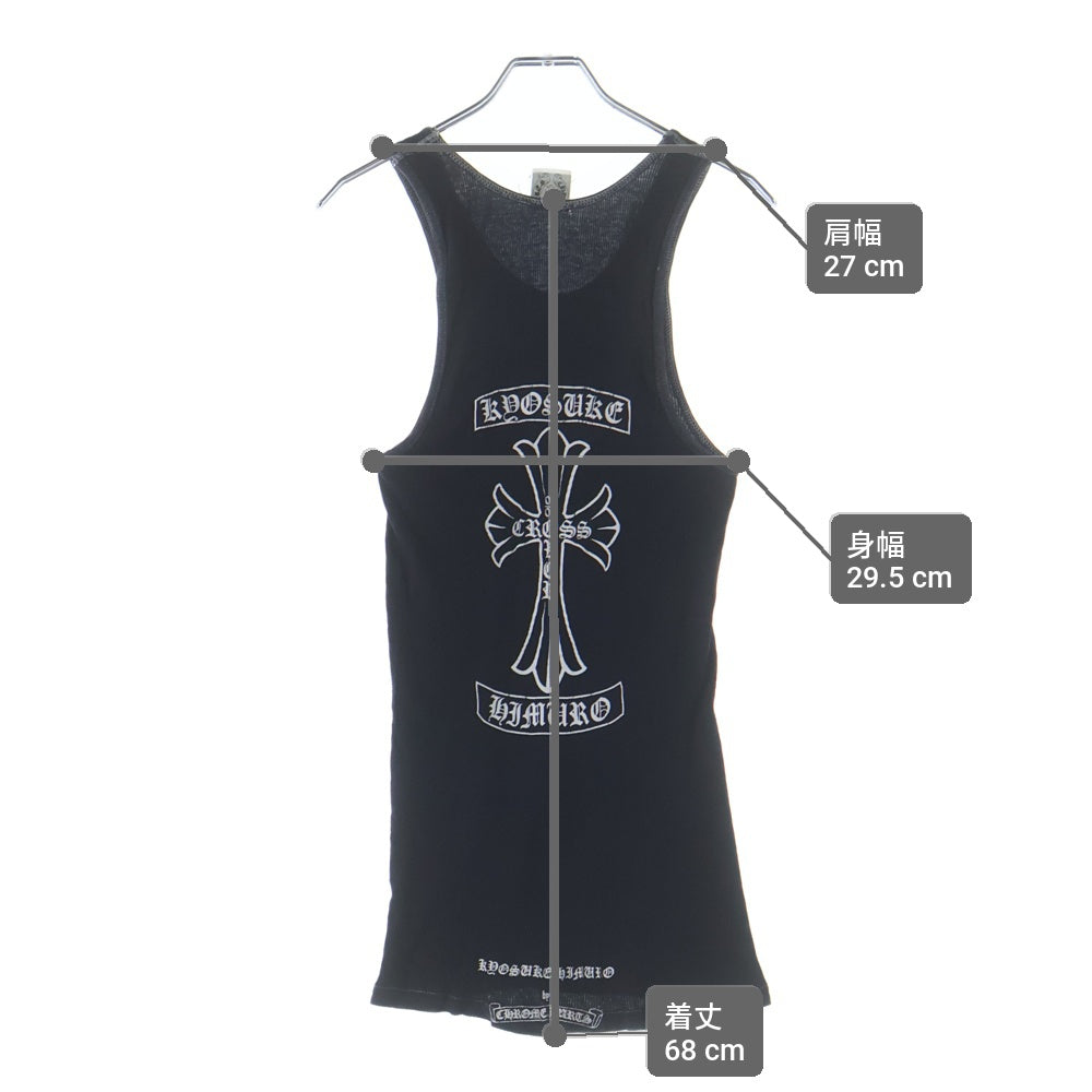 CHROME HEARTS(クロムハーツ) ×KYOSUKE HIMURO OLD ×氷室京介 オールド 胸CHプラスバッククロスプリント タンクトップ ブラック