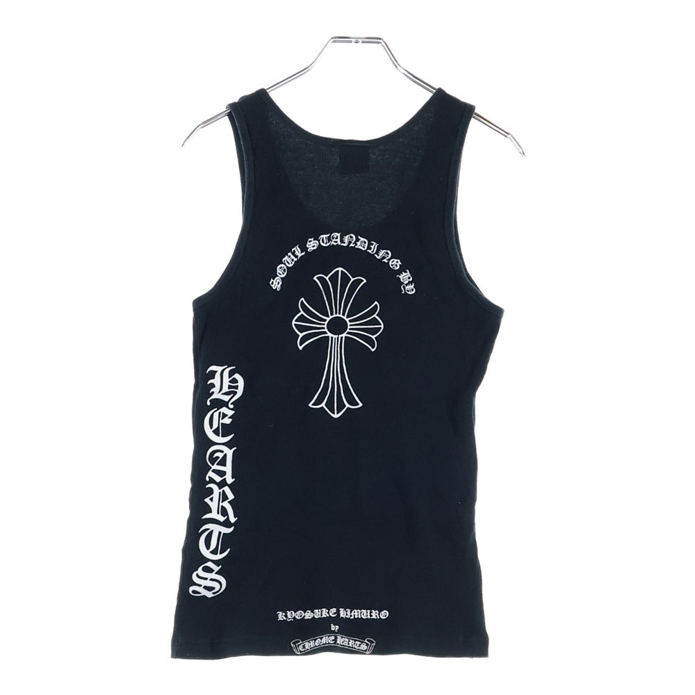 CHROME HEARTS(クロムハーツ) ×KYOSUKE HIMURO OLD Soul Standing By ×氷室京介 オールド サイドロゴバッククロスプリント タンクトップ ブラック