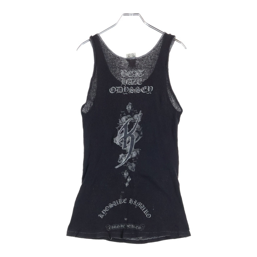CHROME HEARTS(クロムハーツ) ×KYOSUKE HIMURO OLD Beat Haze Odyssey ×氷室京介 オールド 胸クロスプリント タンクトップ ブラック