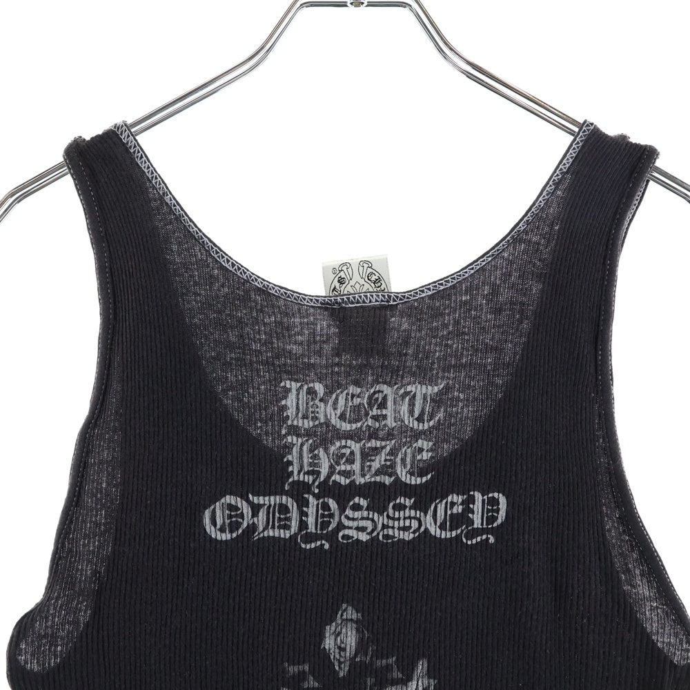 CHROME HEARTS(クロムハーツ) ×KYOSUKE HIMURO OLD Beat Haze Odyssey ×氷室京介 オールド 胸クロスプリント タンクトップ ブラック