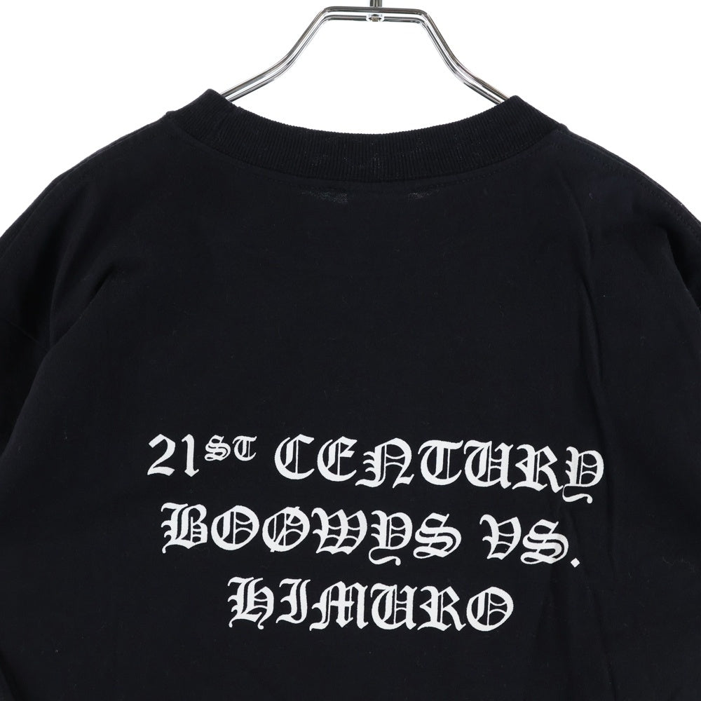 CHROME HEARTS(クロムハーツ) ×KYOSUKE HIMURO OLD 21st CENTURY BOOWYS VS HIMURO S/S TEE ×氷室京介 オールド ボウイVSヒムロ プリント クルーネック半袖Tシャツカットソー ブラック