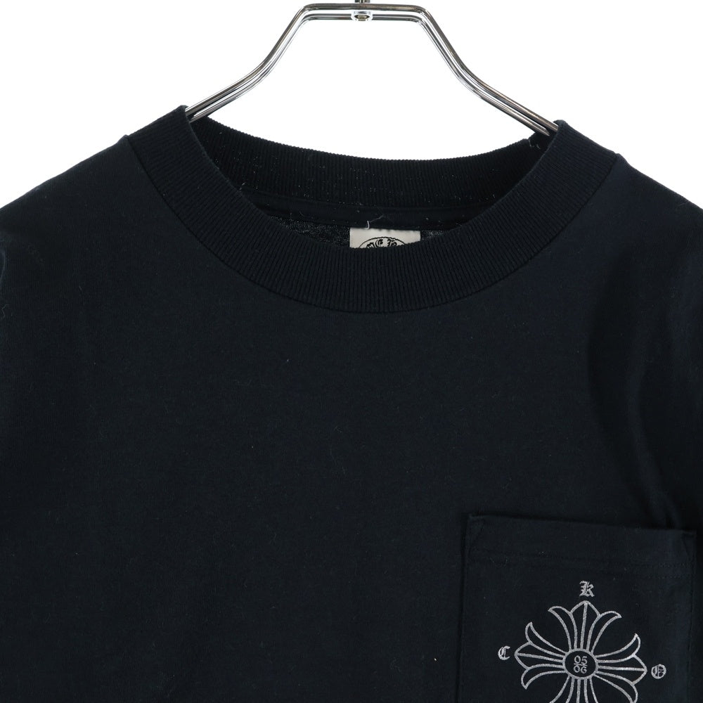 CHROME HEARTS(クロムハーツ) ×KYOSUKE HIMURO OLD L/S TEE ×氷室京介 バッククロスプリント クルーネック長袖Tシャツカットソー ブラック