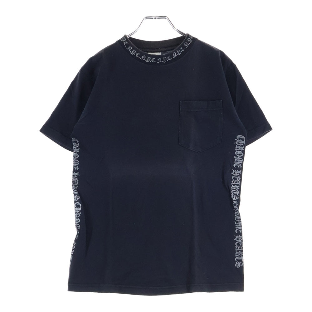 CHROME HEARTS(クロムハーツ) OLD NYC NECK LOGO S/S TEE オールド NYCネックロゴ クルーネック半袖Tシャツカットソー ブラック
