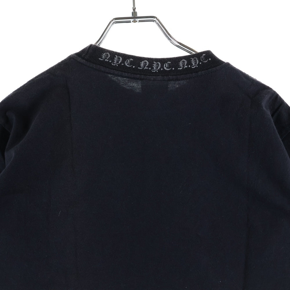 CHROME HEARTS(クロムハーツ) OLD NYC NECK LOGO S/S TEE オールド NYCネックロゴ クルーネック半袖Tシャツカットソー ブラック