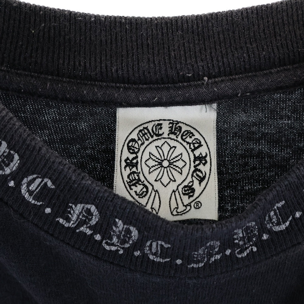 CHROME HEARTS(クロムハーツ) OLD NYC NECK LOGO S/S TEE オールド NYCネックロゴ クルーネック半袖Tシャツカットソー ブラック
