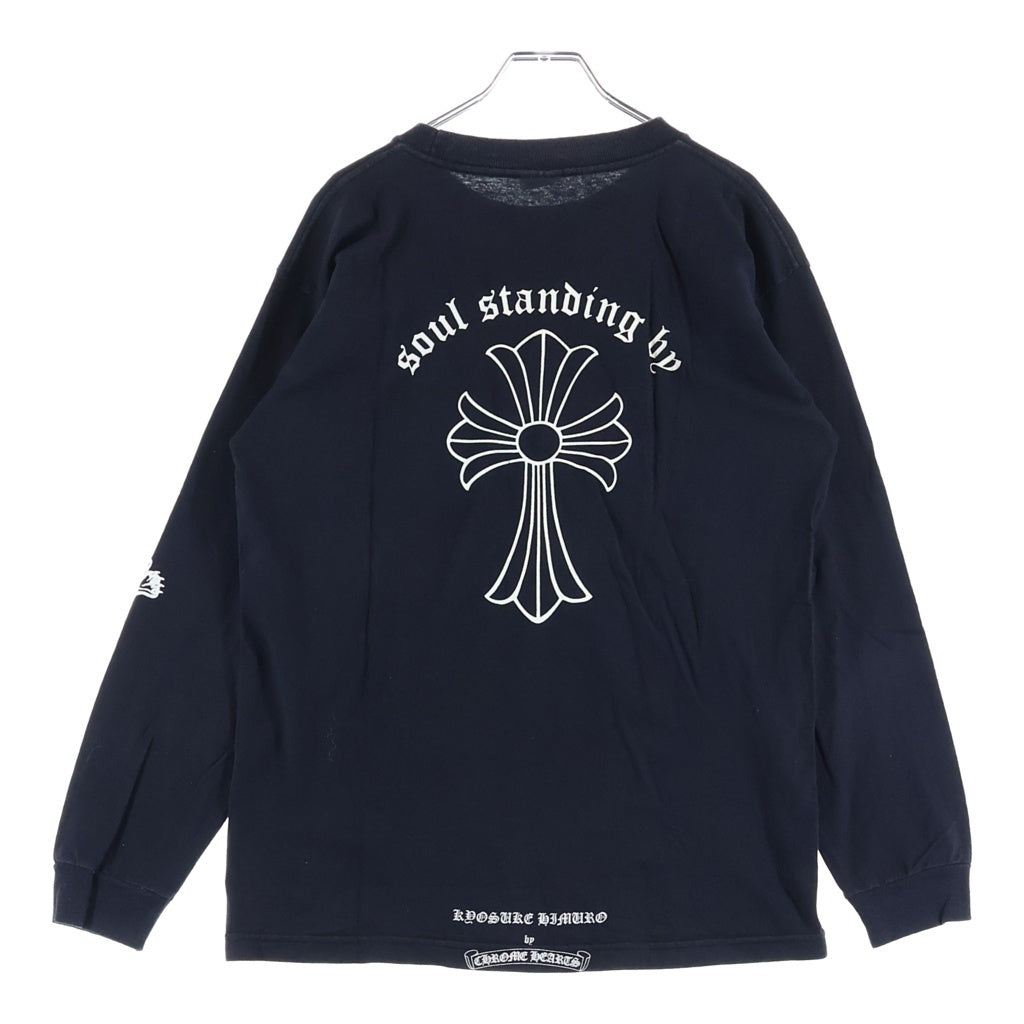 CHROME HEARTS(クロムハーツ) ×KYOSUKE HIMURO OLD Soul Standing By L/S TEE ×氷室京介 オールド バッククロスプリント クルーネック長袖Tシャツカットソー ブラック