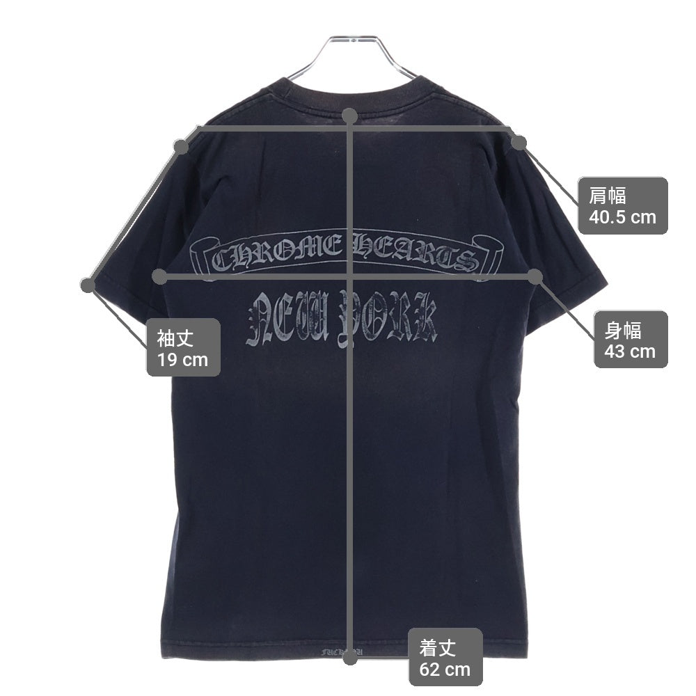 CHROME HEARTS(クロムハーツ) OLD CH S/S TEE オールド ニューヨーク限定 胸クロスプリント クルーネック半袖Tシャツカットソー ブラック