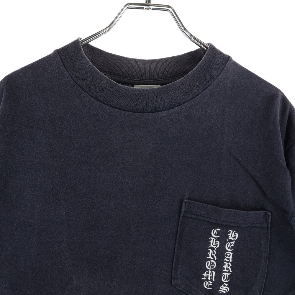 CHROME HEARTS(クロムハーツ) OLD CH S/S TEE オールド バックスクロールラベルプリント クルーネック半袖Tシャツカットソー ブラック