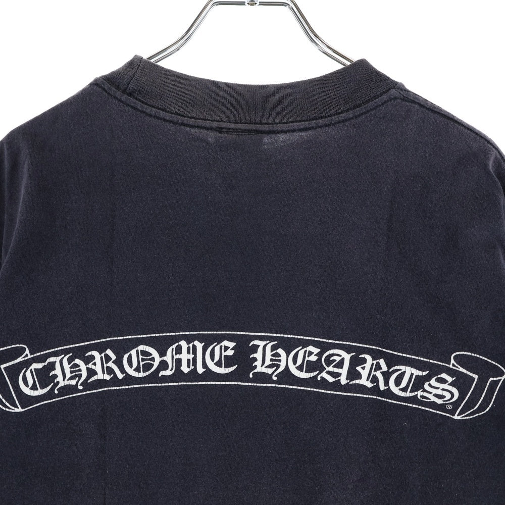 CHROME HEARTS(クロムハーツ) OLD CH S/S TEE オールド バックスクロールラベルプリント クルーネック半袖Tシャツカットソー ブラック