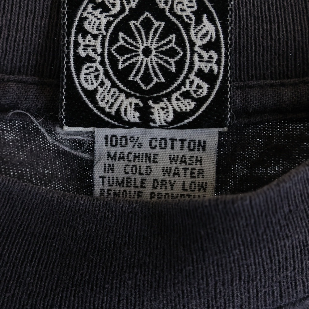 CHROME HEARTS(クロムハーツ) OLD CH S/S TEE オールド バックスクロールラベルプリント クルーネック半袖Tシャツカットソー ブラック