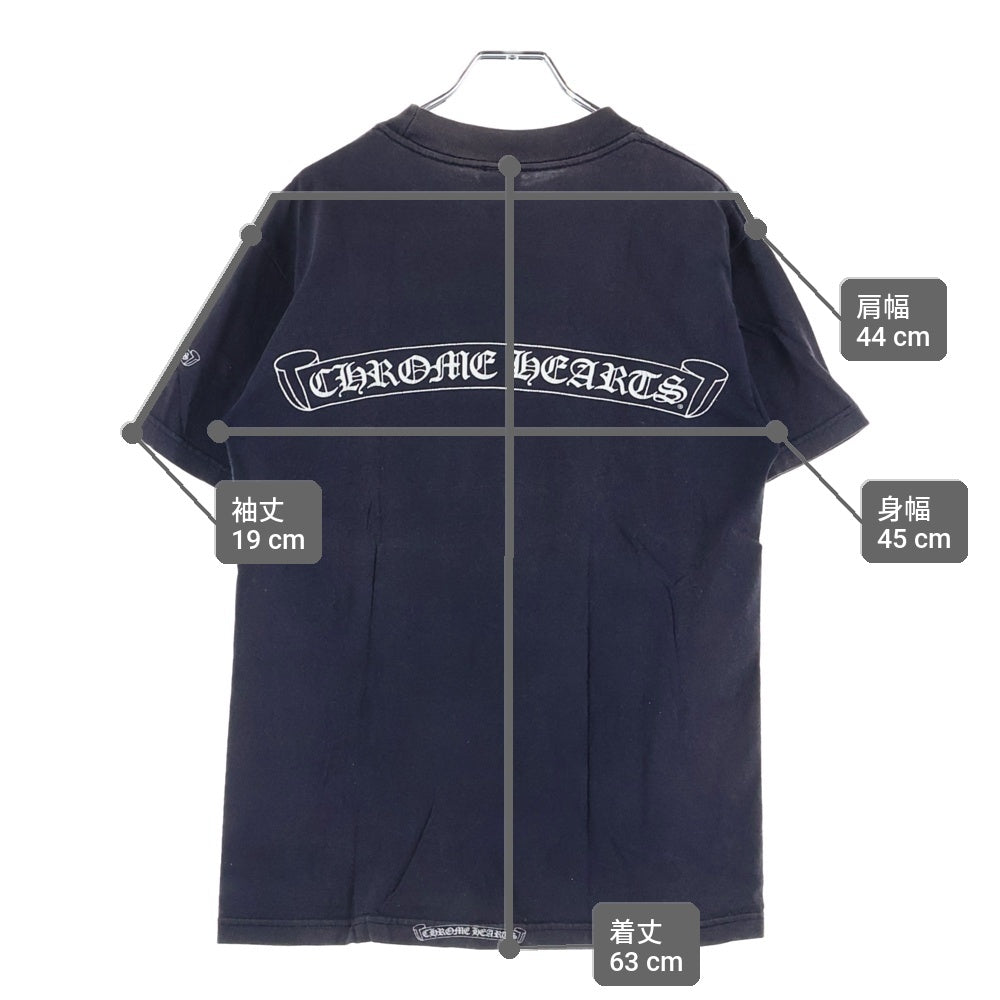 CHROME HEARTS(クロムハーツ) OLD CH S/S TEE オールド バックスクロールラベルプリント クルーネック半袖Tシャツカットソー ブラック
