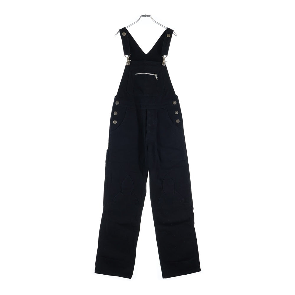 CHROME HEARTS(クロムハーツ) OVERALL ホースシューロゴボタン デニムオーバーオール ブラック