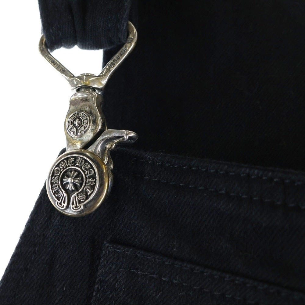 CHROME HEARTS(クロムハーツ) OVERALL ホースシューロゴボタン デニムオーバーオール ブラック