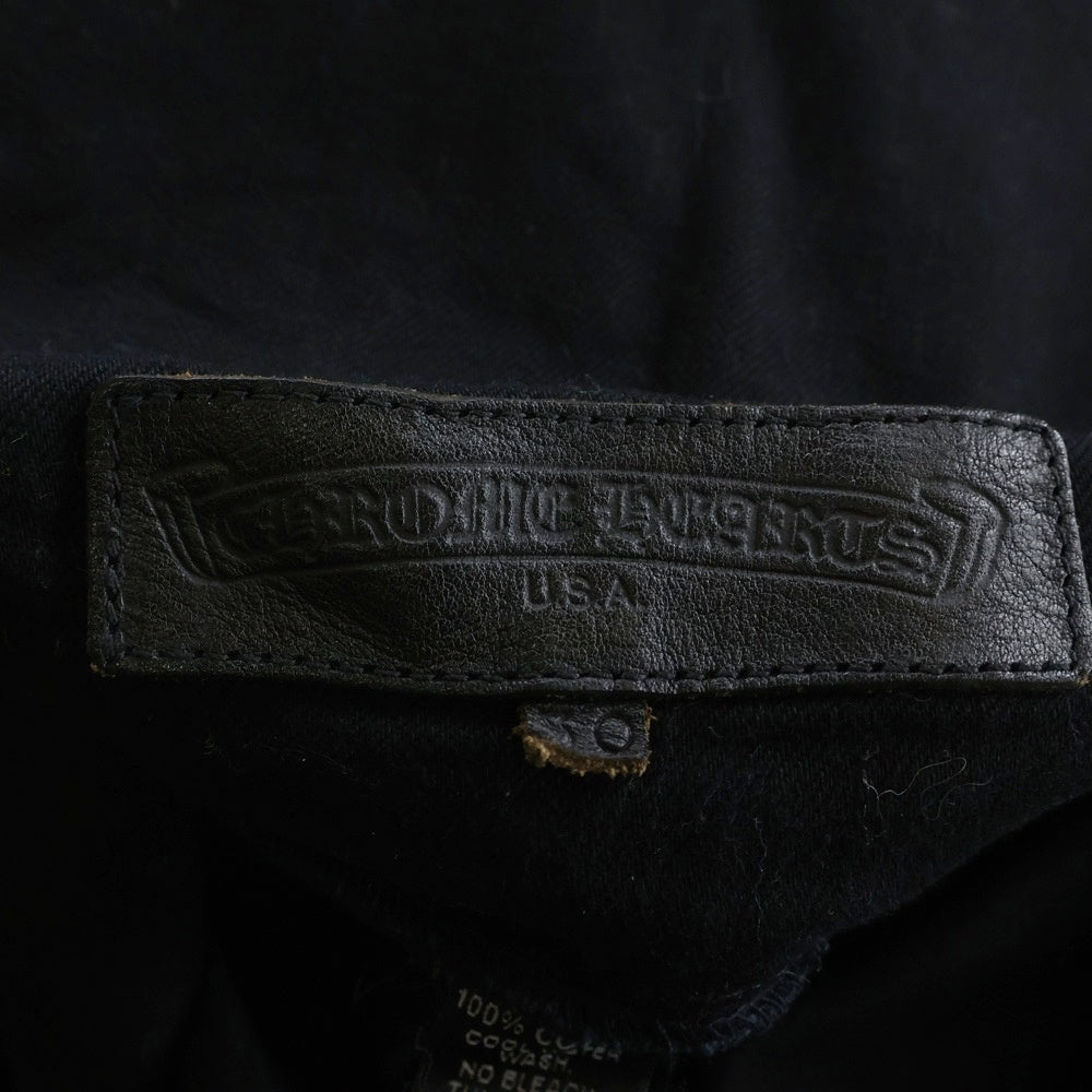 CHROME HEARTS(クロムハーツ) OVERALL ホースシューロゴボタン デニムオーバーオール ブラック