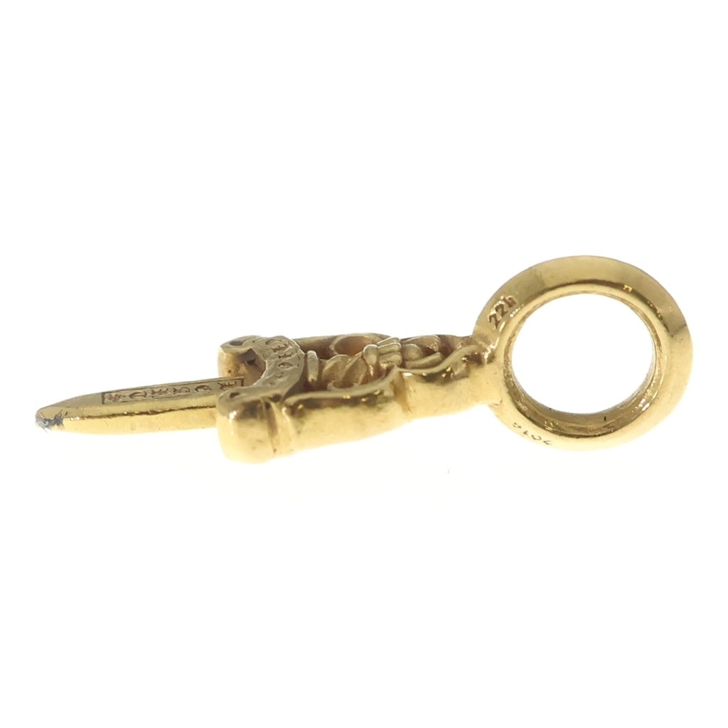 CHROME HEARTS(クロムハーツ) 22K STACK DAGGER V2 ダガースタックチャーム ペンダントトップ ゴールド