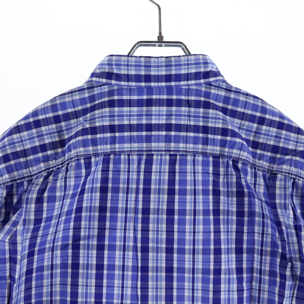 COMME des GARCONS HOMME(コムデギャルソンオム) 08SS チェック柄 長袖コットンシャツ ブルー/ホワイト HA-B030
