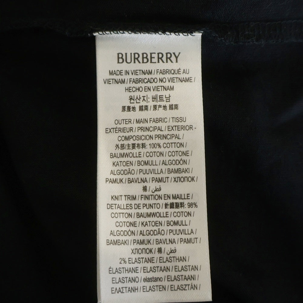 BURBERRY(バーバリー) KNIGHT STAMP COTTON TEE ナイトスタンプ クルーネック半袖Tシャツカットソー ブラック 8110953
