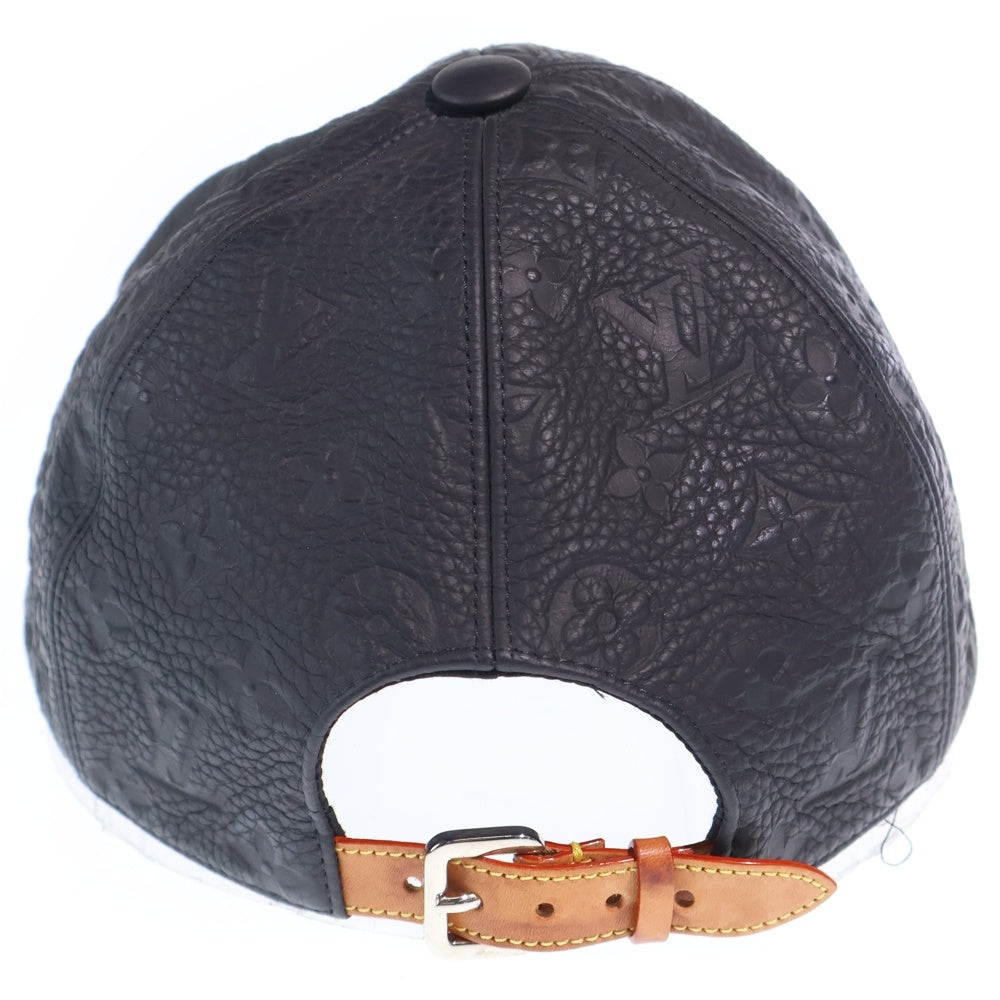 LOUIS VUITTON(ルイヴィトン) モノグラムアンプラント キャスケット レザーキャップ 帽子 ブラック MP2606