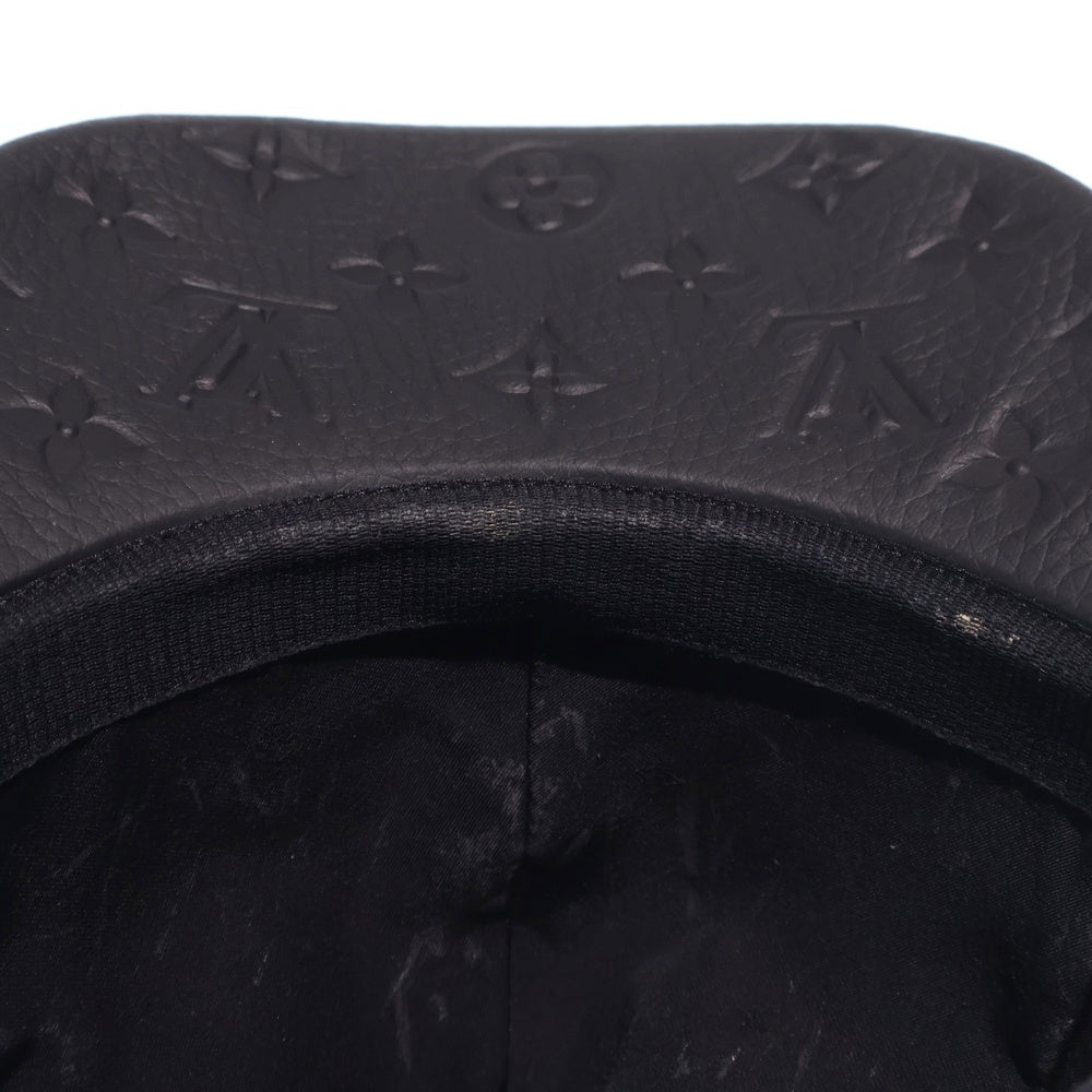 LOUIS VUITTON(ルイヴィトン) モノグラムアンプラント キャスケット レザーキャップ 帽子 ブラック MP2606