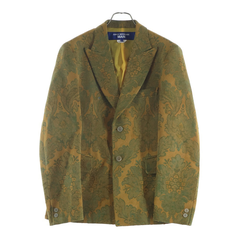 COMME des GARCONS JUNYA WATANABE MAN(コムデギャルソンジュンヤワタナベマン) Jacquard Floral Blazer ジャカードフラワーブレザージャケット イエロー WQ-J005