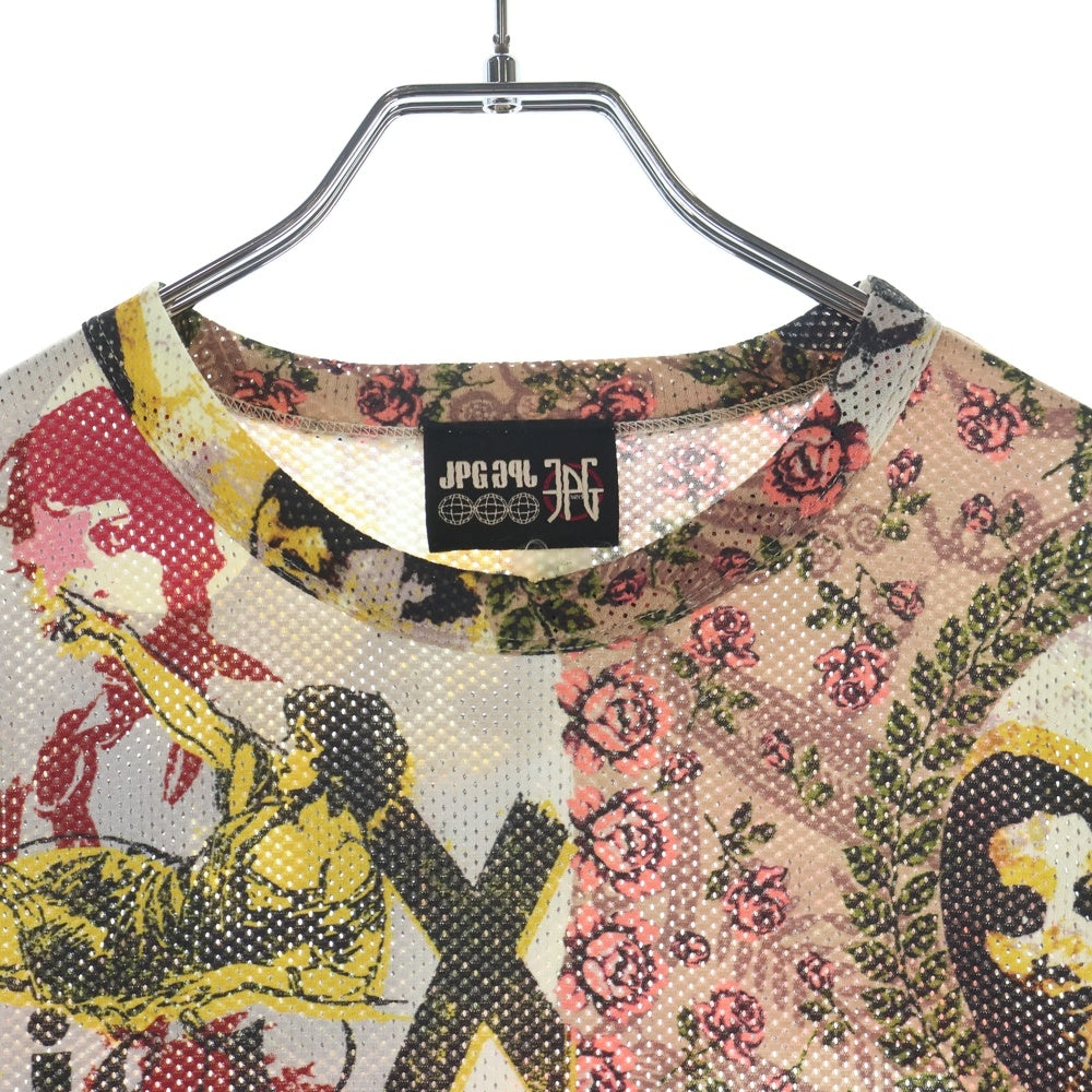 Jean Paul GAULTIER(ジャンポールゴルチエ) 総柄 クルーネック半袖メッシュTシャツカットソー マルチカラー