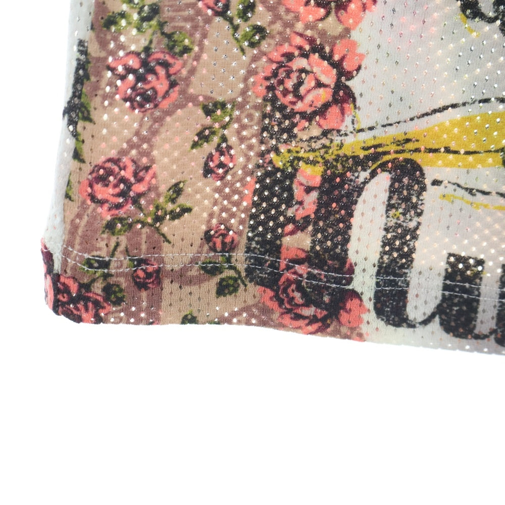 Jean Paul GAULTIER(ジャンポールゴルチエ) 総柄 クルーネック半袖メッシュTシャツカットソー マルチカラー