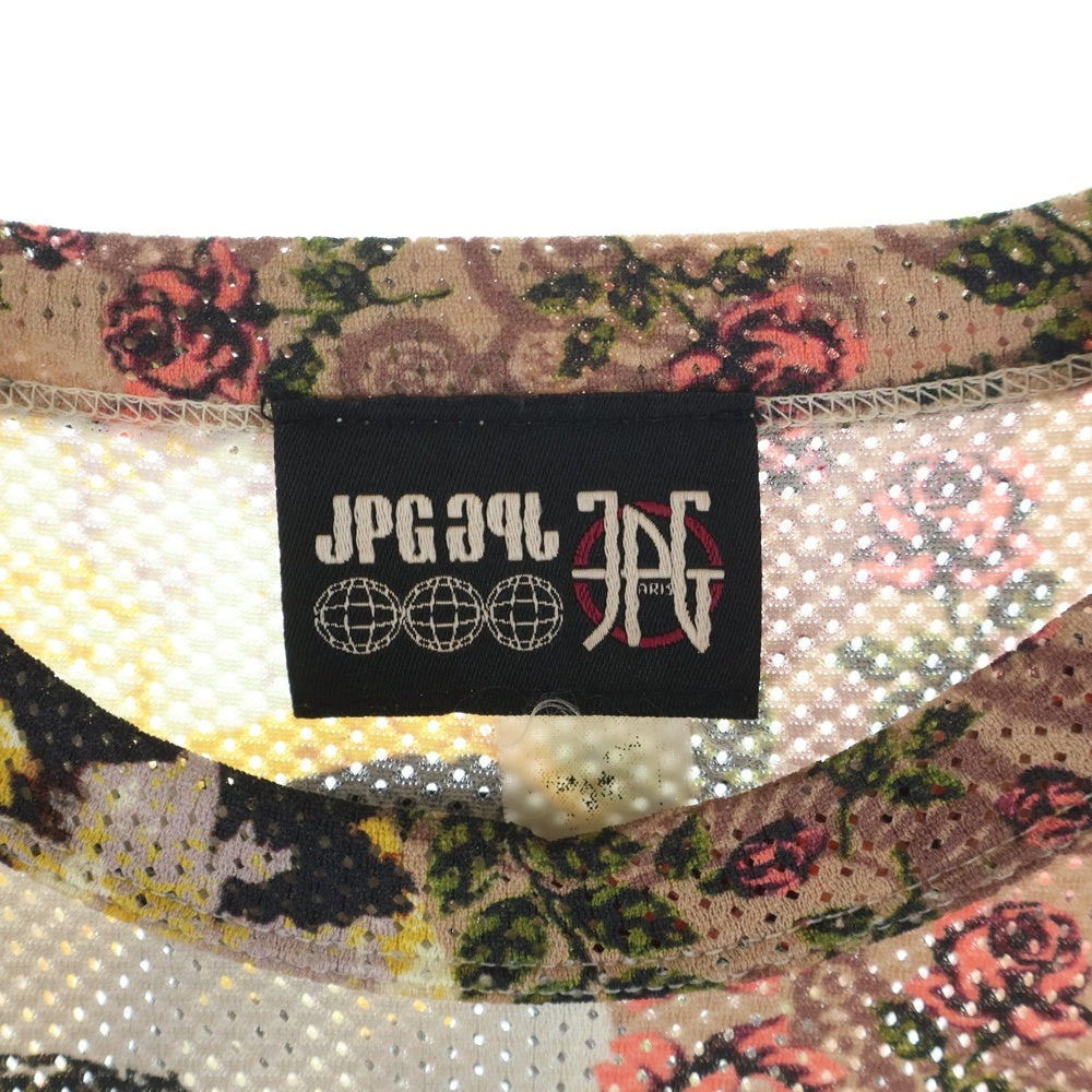 Jean Paul GAULTIER(ジャンポールゴルチエ) 総柄 クルーネック半袖メッシュTシャツカットソー マルチカラー