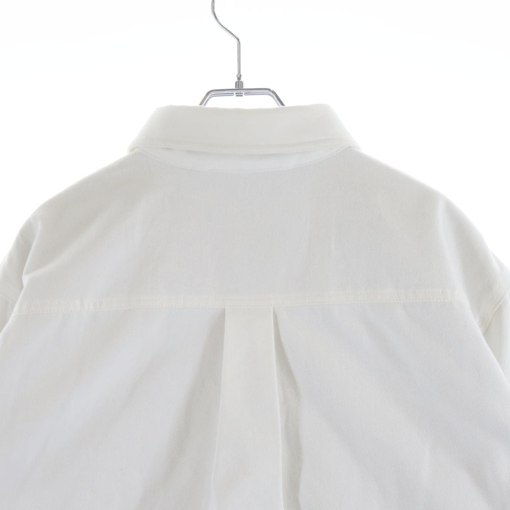 CHALLENGER(チャレンジャー) DENIM LINING SHIRT 胸ロゴパッチ付き デニム中綿ライニングシャツジャケット ホワイト CLG-SH024-008