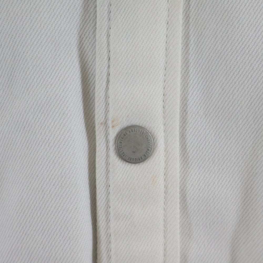 CHALLENGER(チャレンジャー) DENIM LINING SHIRT 胸ロゴパッチ付き デニム中綿ライニングシャツジャケット ホワイト CLG-SH024-008