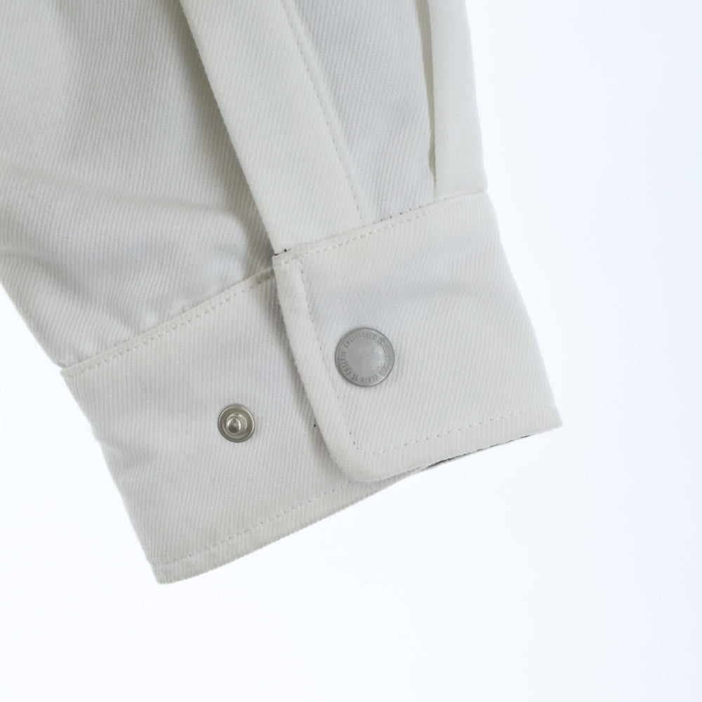 CHALLENGER(チャレンジャー) DENIM LINING SHIRT 胸ロゴパッチ付き デニム中綿ライニングシャツジャケット ホワイト CLG-SH024-008